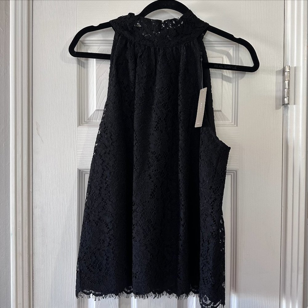 NWT J Crew black lace top